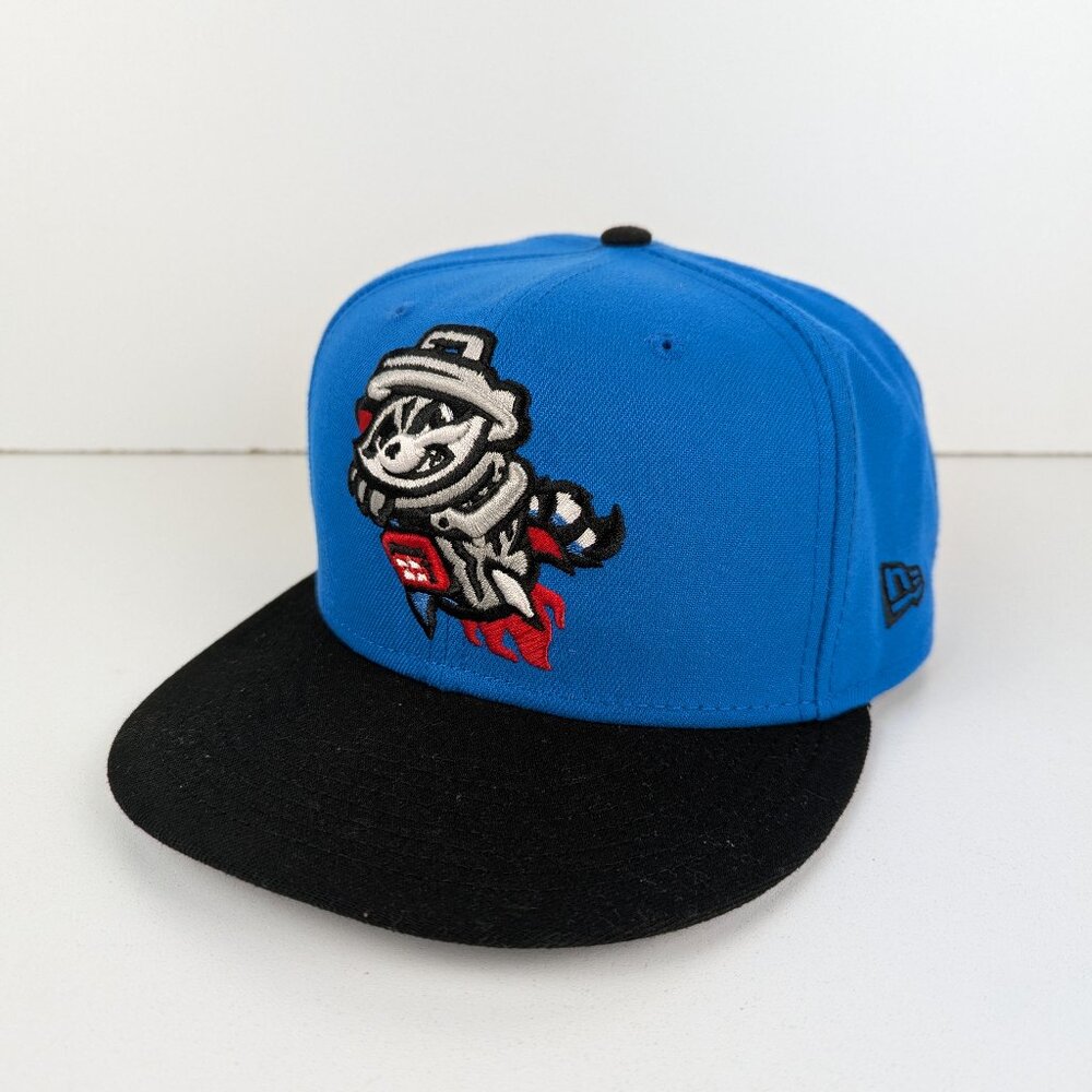 New Era Royal Blue and Black Snapback Cap with Rocket Mascot